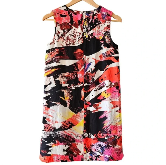 Kenzo Women's Sleeveless Colorful Abstract Boho Artistic Classic Mini Dress 36. - Picture 4 of 11